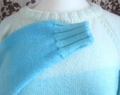 Custom Ombre Hand Dyed Sweater - Wool Sweater Aqua Turquoise Ombre You choose size : Small Medium Large XL XXL