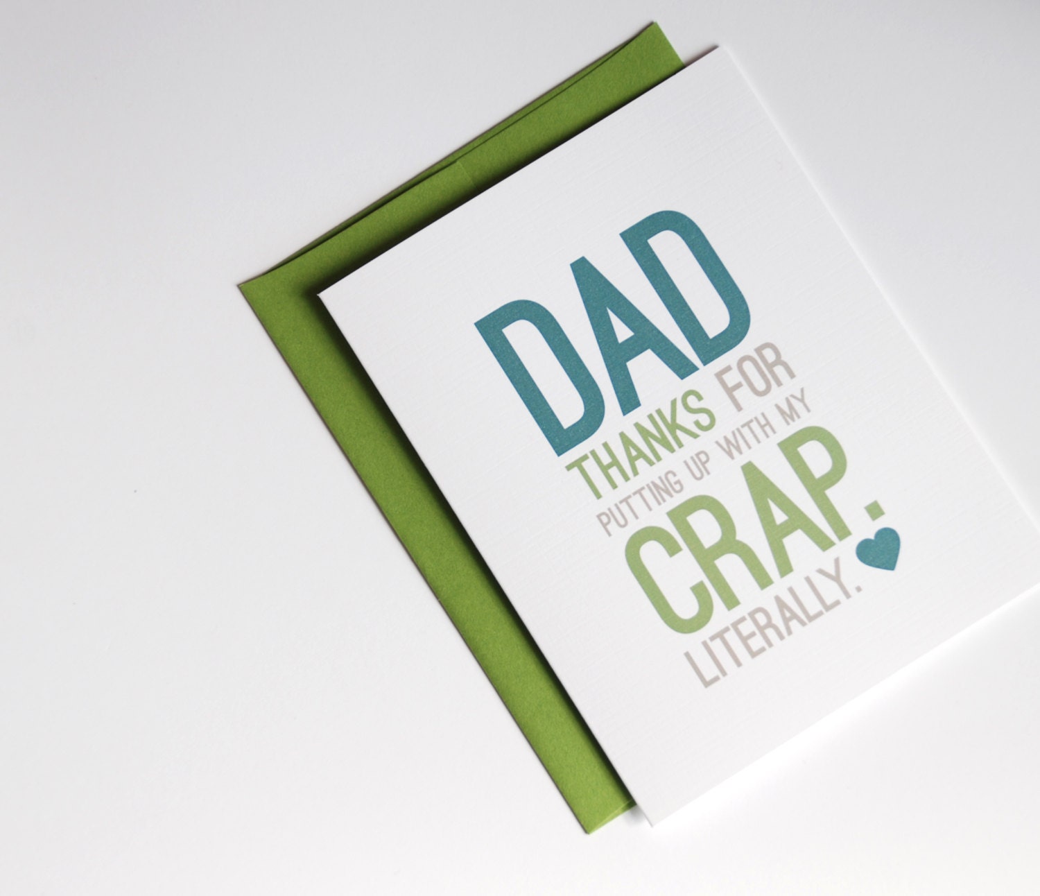 Father's Day Card - Funny Father's Day Card - Dad Thanks For Putting Up With My Crap