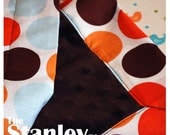 The Stanley Stroller Blanket in Orange Dot