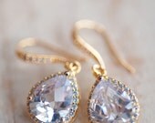 Drop earrings bridal jewelry gold earrings vintage earrings Wedding jewelry spring bride estate style bridal earrings