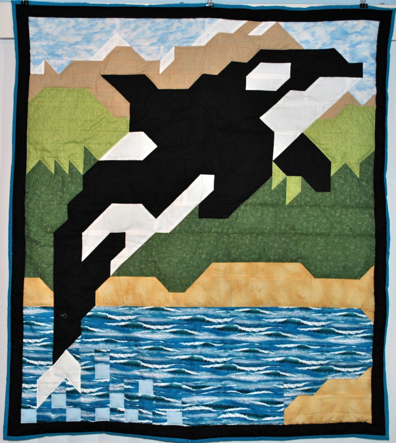 Orca Quilt pattern sizes include Wall, Crib, and Lap- PDF
