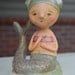 Mermaid 3 Paperclay Folk Art Doll