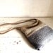 Market Tote in Grey Suede Handwoven Stripe - Summer Boho Chic - Made to Order.
