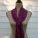 Pattern PDF for Crochet Spiderweb Scarf, Edging as you go, Fringed, Optional Band, Berry DK yarn, one skein