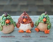 Chicken Polymer Clay Bird sculpture