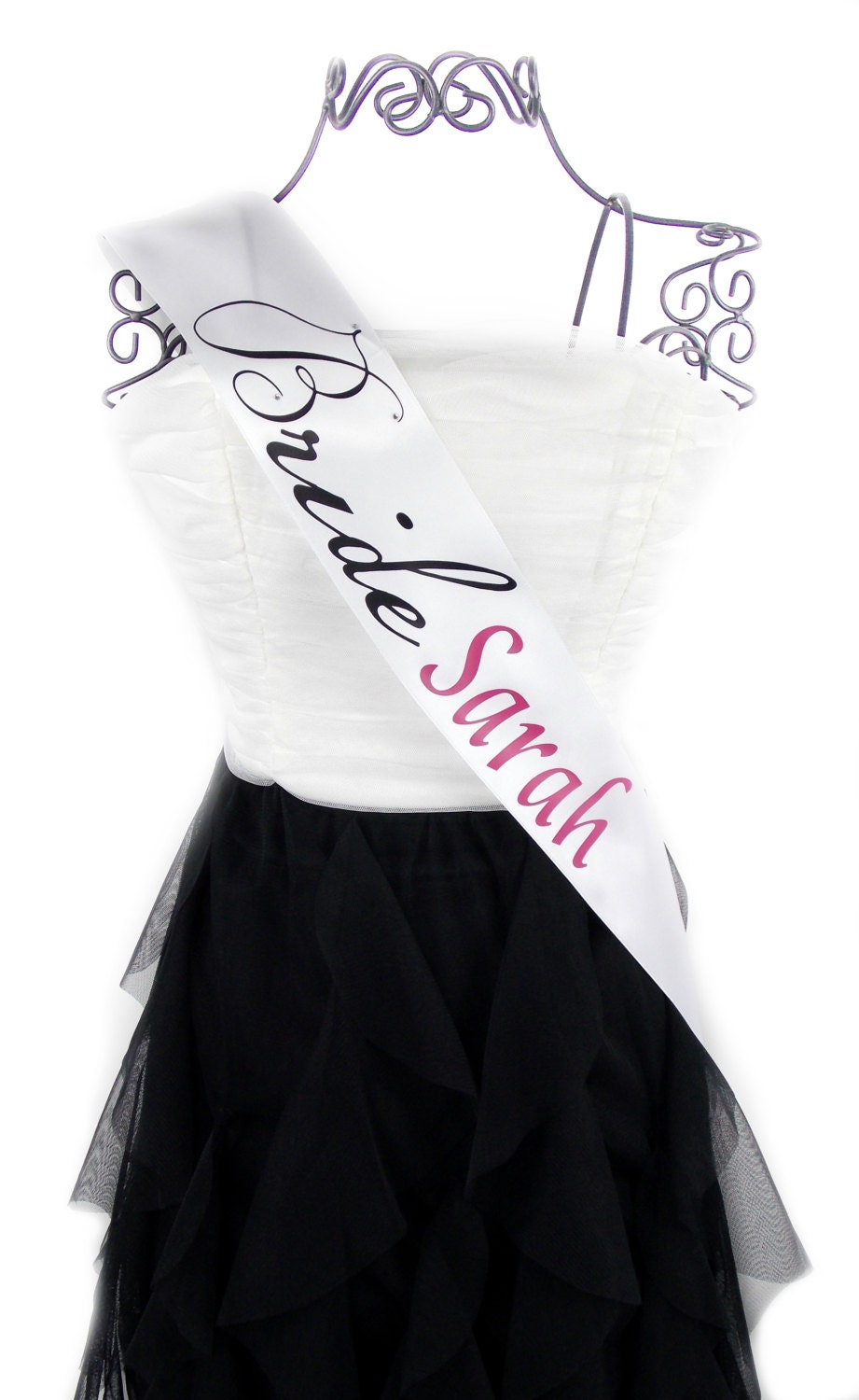 Bachelorette Bride Sash with  Name and Color Personalization