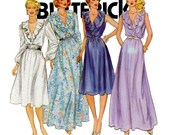 Evening Dress Pattern Butterick 4278 Misses 1980s Flounce Neckline Formal or Day Length Dress Womens Vintage Sewing Pattern Bust 31.5 UNCUT