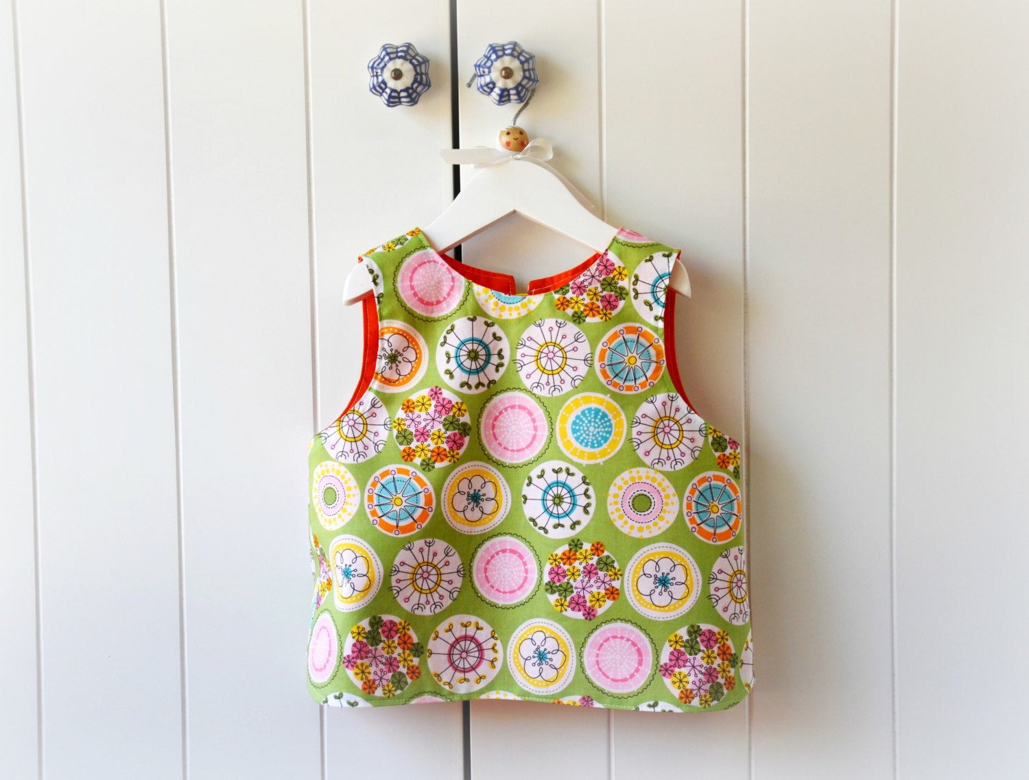 Funky green Baby Apron / vest