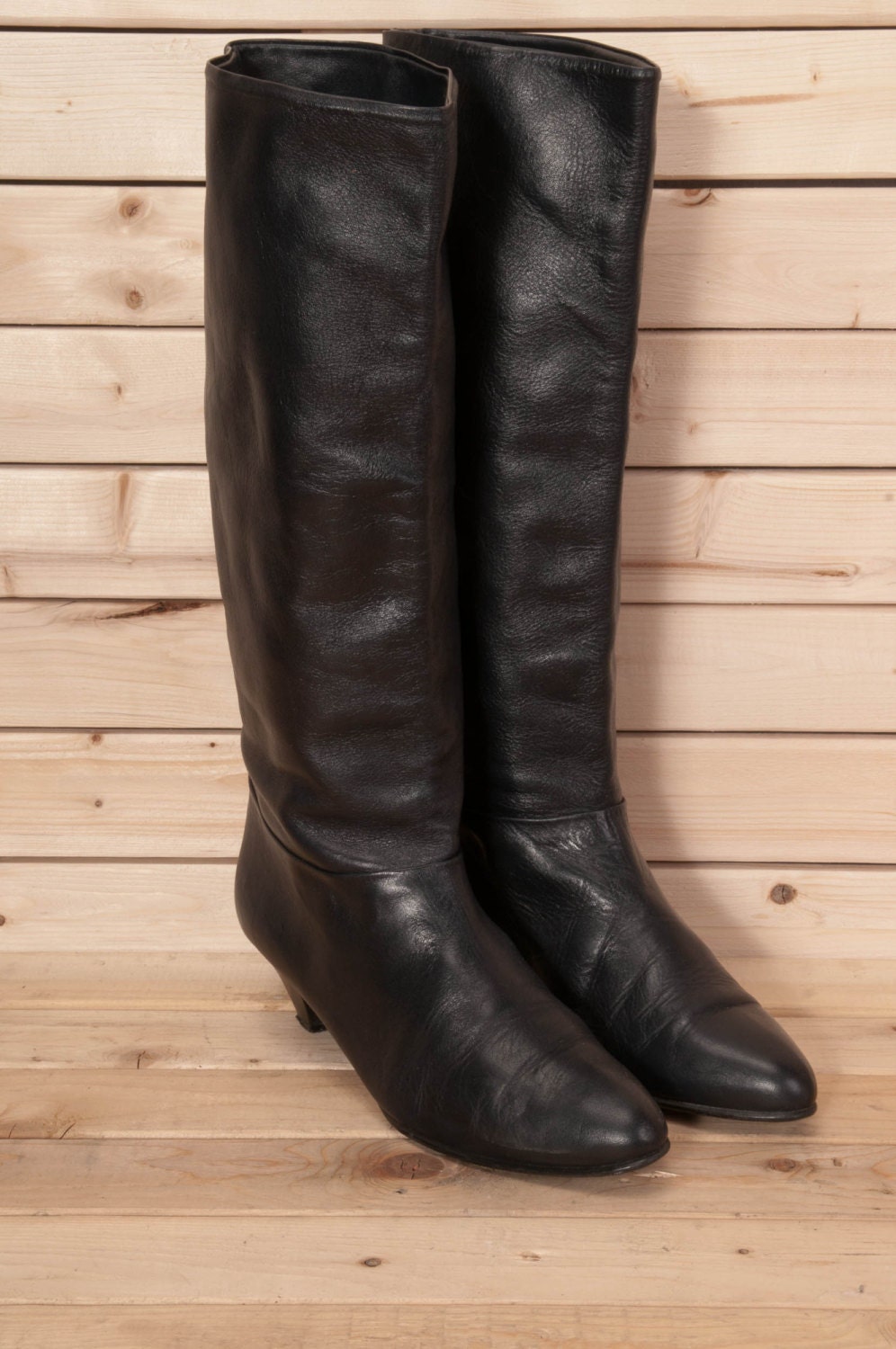 Gavena Size 8 M Womens Tall Black Italian Boot