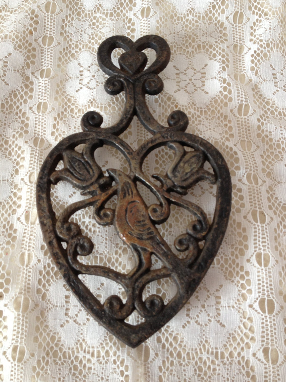 Iron Stand Cast Metal Trivet Footed Trivet