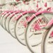 Bicycle Photography, Pink Wall Art, Little Girl's Room Decor, Retro Pink Bicycles, Bubblegum Pink Bikes, White, Grey, Black, 8x10 Print