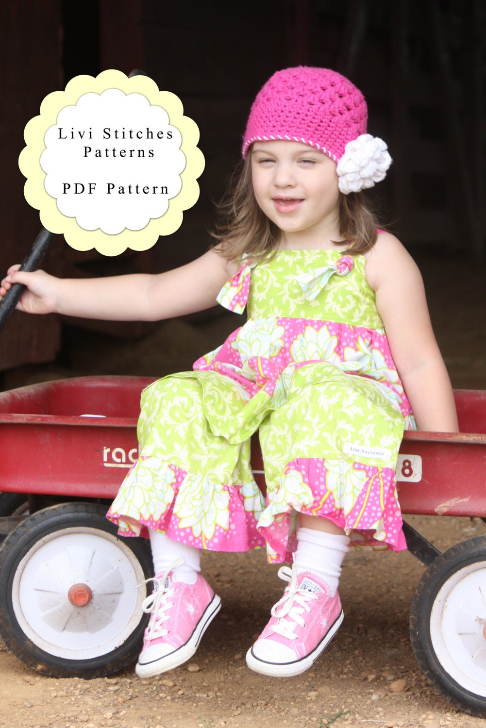 Vivian Knot Dress Sewing Pattern- Instant Download PDF Pattern and Tutorial- Livi Stitches Childrens Sewing Patterns