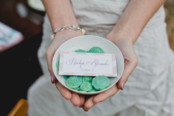25 Edible Chocolate Buttons: Mint Green Il_570xn