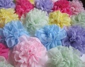 Soft romantic fabric flowers large chiffon fabric flower pins brooches acessories diy wedding decor gifts soft handmade flowers