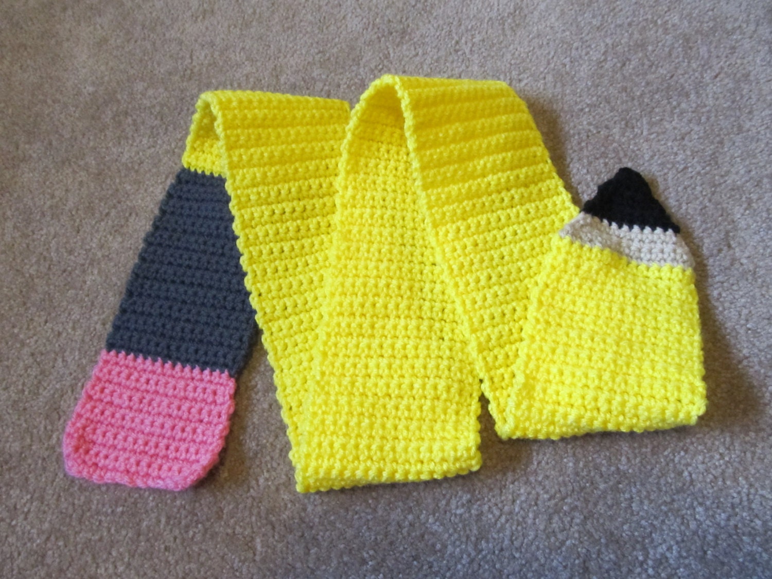 Pencil Scarf, Teacher Gift, Back to School, Crochet
