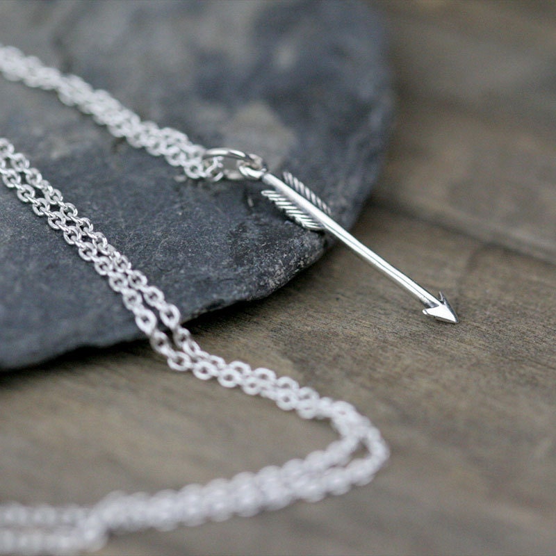 Tiny Arrow Necklace / Mini Sterling Silver Archery Necklace / Sterling Silver Jewelry