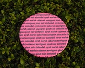 Red Wine Styles Coaster Set of 4 - choice of pink or purple Il_170x135