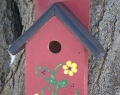 Species Specific Sized Birdhouse With Flower