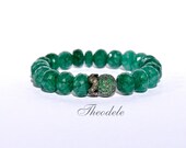 Diamond & Emerald beaded Bracelet by Theodele.