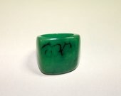 Green Tagua Ring - Eco-Friendly Jewelry