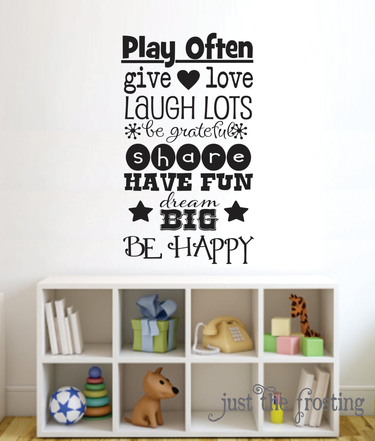 Playroom Childrens Decor Vinyl Wall Lettering Art - Girl or Boy Bedroom Childrens Wall Decal Vinyl