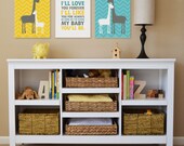 Love Forever Giraffe Children's Wall Art, Children's Art Print, Nursery Decor- Set of three 8x10 prints