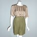 High Waist Linen Shorts in Army Green