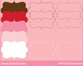 valentine digital frames - Sweet Valentine Fairy Circle Frames Digital Clipart