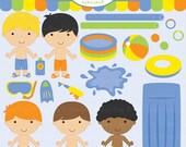 pool clipart digital clip art party boys - Pool Boys Clipart