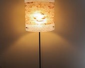 SALE - Coffee Filter Art - Floor Lamp Light Drum Lampshade Floor Lamp Shade Wire Ecofriendly Light