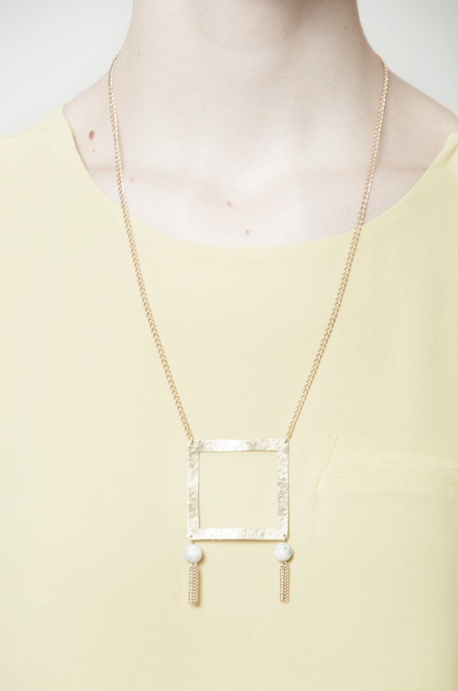 Wind Eye Fringe Brass Necklace