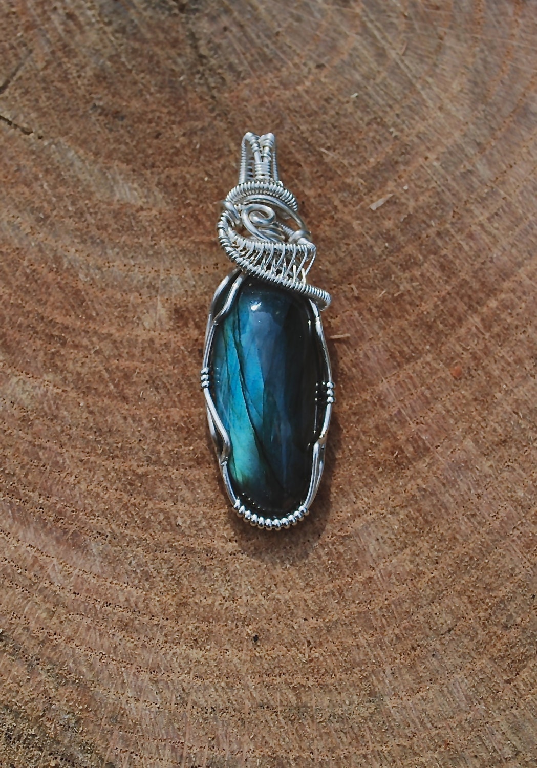 Sterling Silver // Labradorite // Wire Wrapped // Pendant