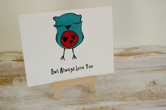 Owl Always Love You....Original Cally's Creations Postcard Design....Whimsical