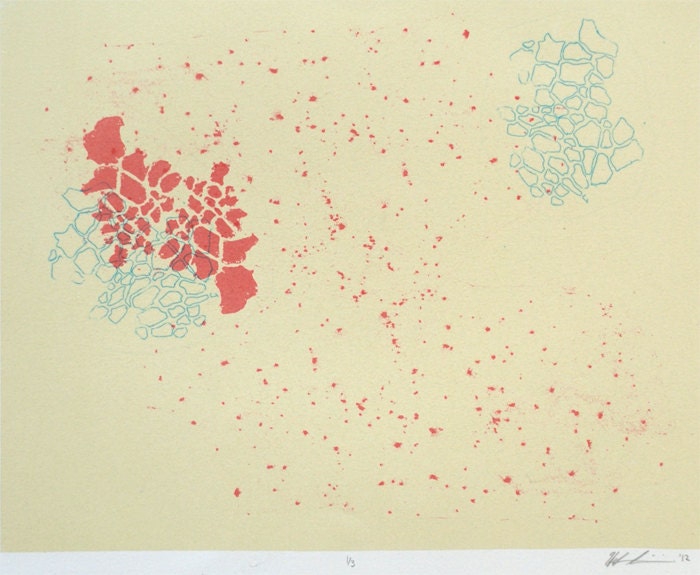 Giraffe - Abstract Silkscreen Print - 11x14