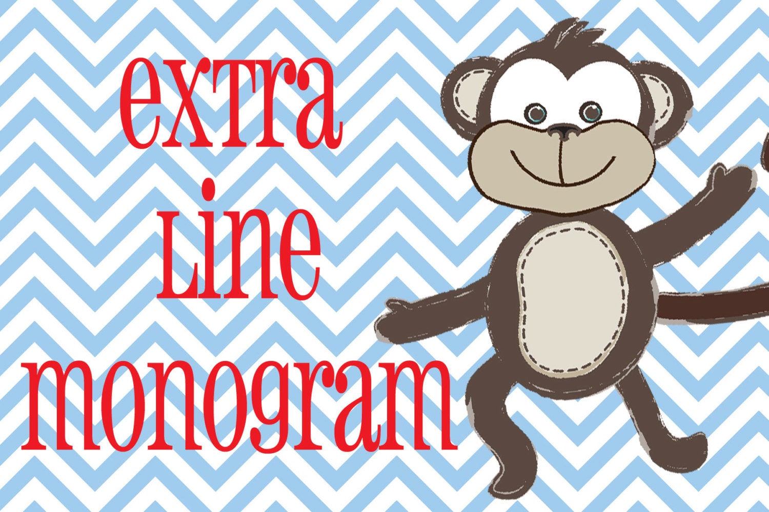 Extra Line of Monogramming for items from The Monogrammed Monkey