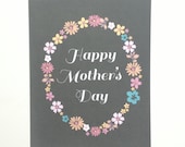 Happy Mother's Day with Floral circle Card