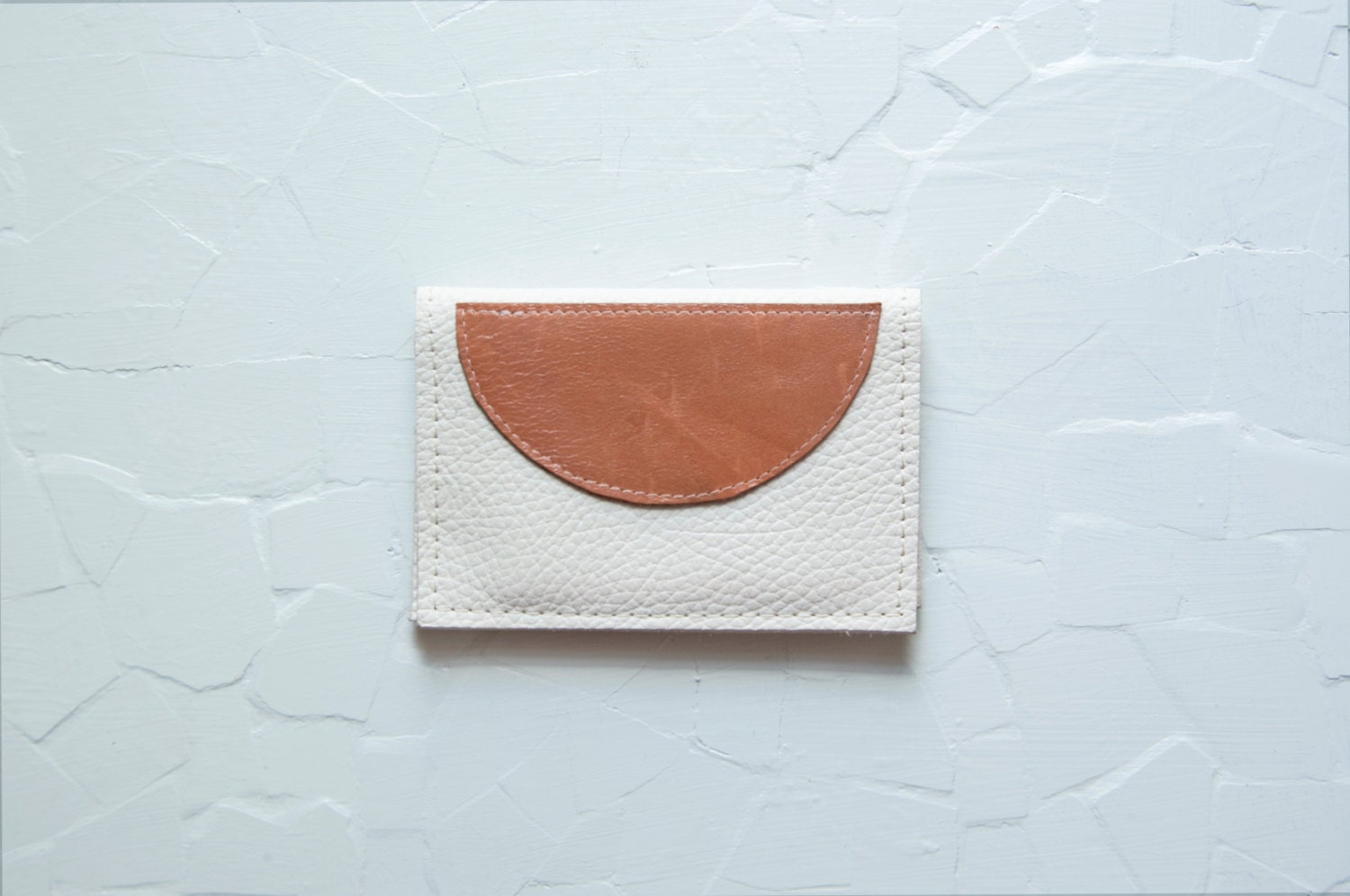 DECO LEATHER Fold Wallet.  Minimalist wallet. Leather Card Holder. Grey Wallet.