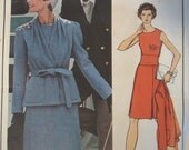 Vogue Paris Original-Pierre Cardin-Vintage 1970s  Pattern-Dress & Jacket-Bust 36 Vogue 2984 Factory Folded