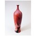 Saggar Vase in orange white pink black and red