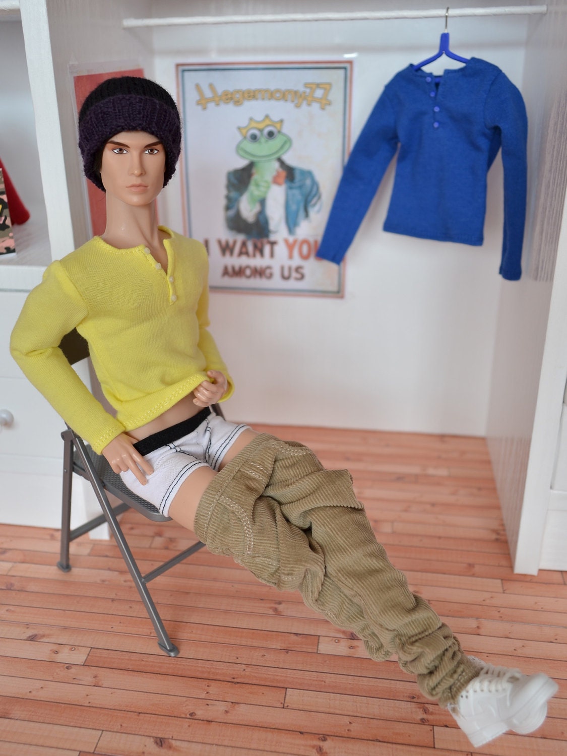 1/ 6 scale henley T shirt for Ken Taeyang Fashion Royalty Homme Hot Toys Truetype size dolls and figures