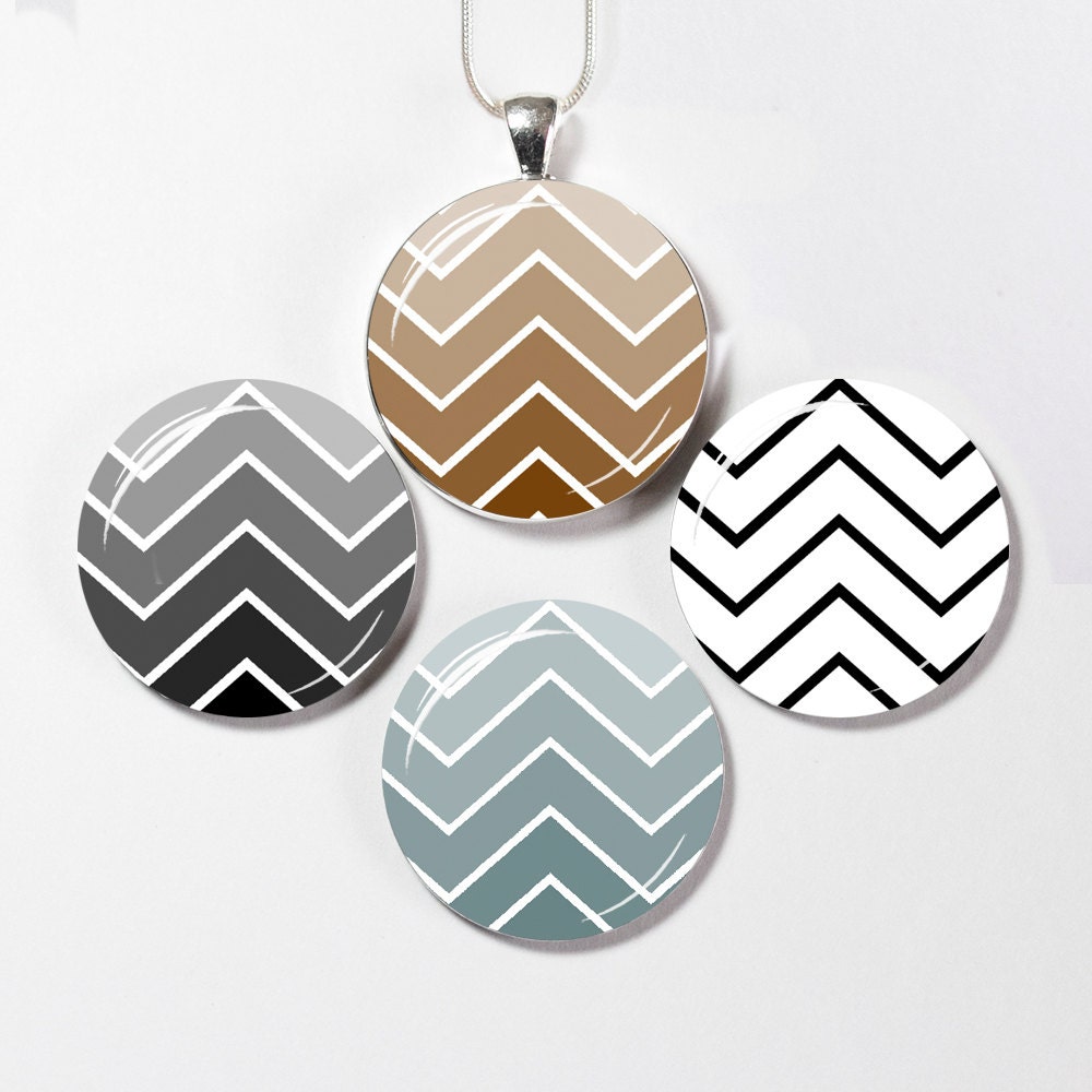 Magnetic Pendant Necklace, Ombre, Chevron Necklace, Interchangeable Magnetic Necklace (Set 13)