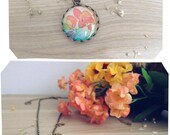 Botanical vintage necklace. Leaves Photography. Stars Jewelry. Flowers. Natural Spring Touch