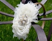 Vintage Wedding Flower Headband - Floral Headband - Baby and Adult Headband - Boutique Hair