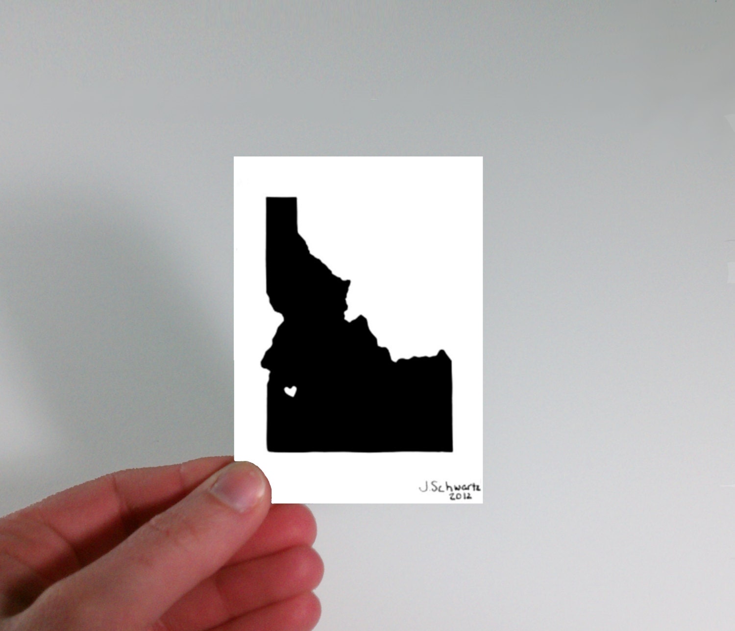 Idaho Love - Idaho State Heart Art, Idaho Silhouette, Idaho Paper Cutting, State Silhouette Art, Custom Heart State, Custom City Heart Art