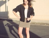 80s black oversized sweater jacket