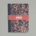 marbled notebook - black orange - vintage design - MAR60031B