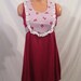 MOD MINI boho peasant dolly dress - floral bib trim - Ingenue sz XS S