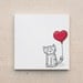 Cat and Balloon Post-it Notes - Sticky Notes