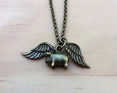 Winged "When Pigs Fly" Necklace