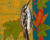 Original Acrylic Painting - Brown Creeper - Bird Art